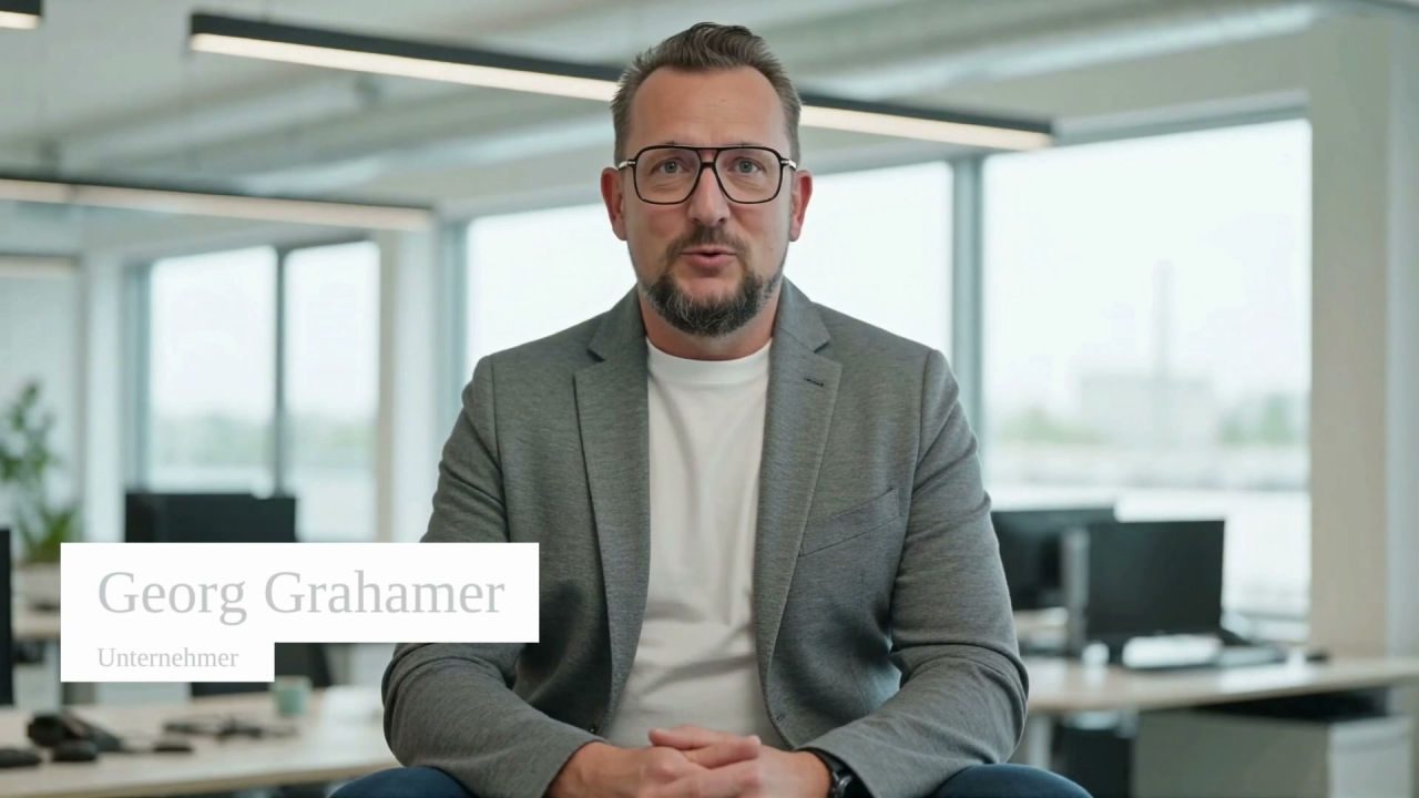 Standbild aus dem Video: Georg Grahamer erkl&auml;rt die Angebots-KI
